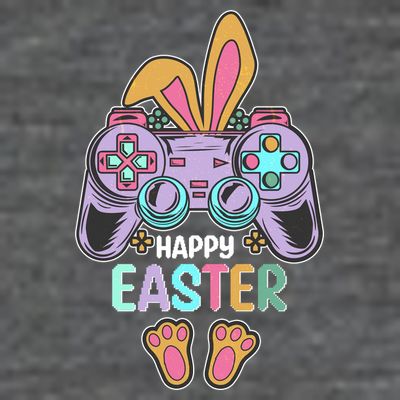 Funny Happy Easter Gamer Bunny Rabbit Controller T-Shirt