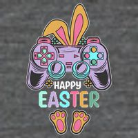 Funny Happy Easter Gamer Bunny Rabbit Controller Button