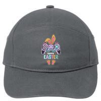 Funny Happy Easter Gamer Bunny Rabbit Controller 7-Panel Snapback Hat