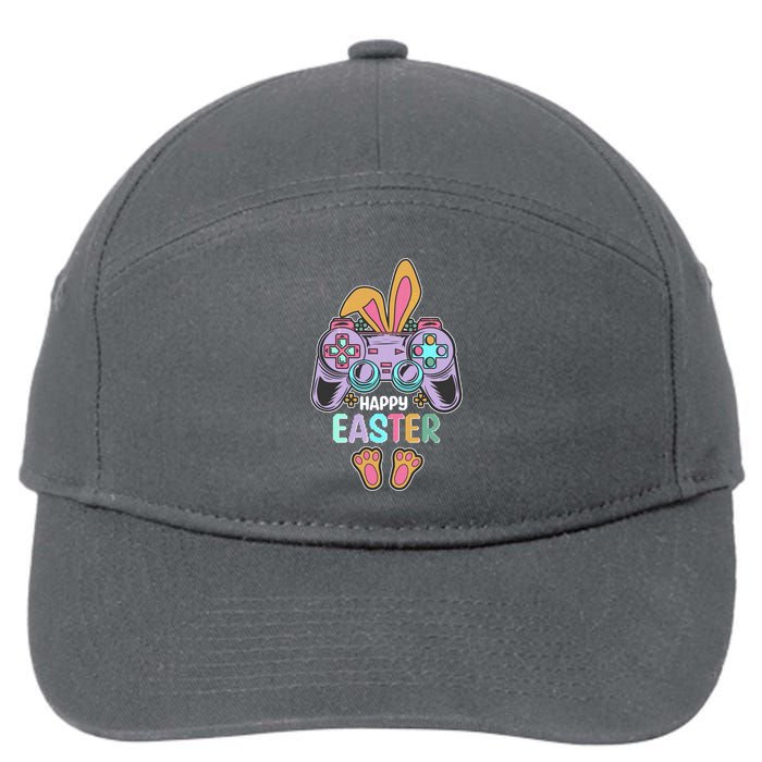 Funny Happy Easter Gamer Bunny Rabbit Controller 7-Panel Snapback Hat