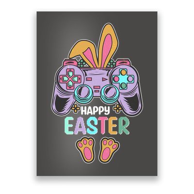 Funny Happy Easter Gamer Bunny Rabbit Controller Poster