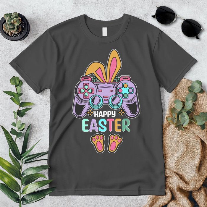 Funny Happy Easter Gamer Bunny Rabbit Controller Premium T-Shirt
