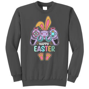 Funny Happy Easter Gamer Bunny Rabbit Controller Tall Sweatshirt