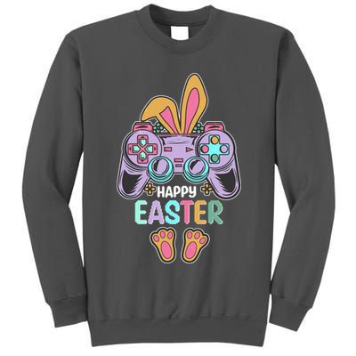 Funny Happy Easter Gamer Bunny Rabbit Controller Tall Sweatshirt