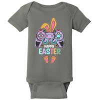 Funny Happy Easter Gamer Bunny Rabbit Controller Baby Bodysuit