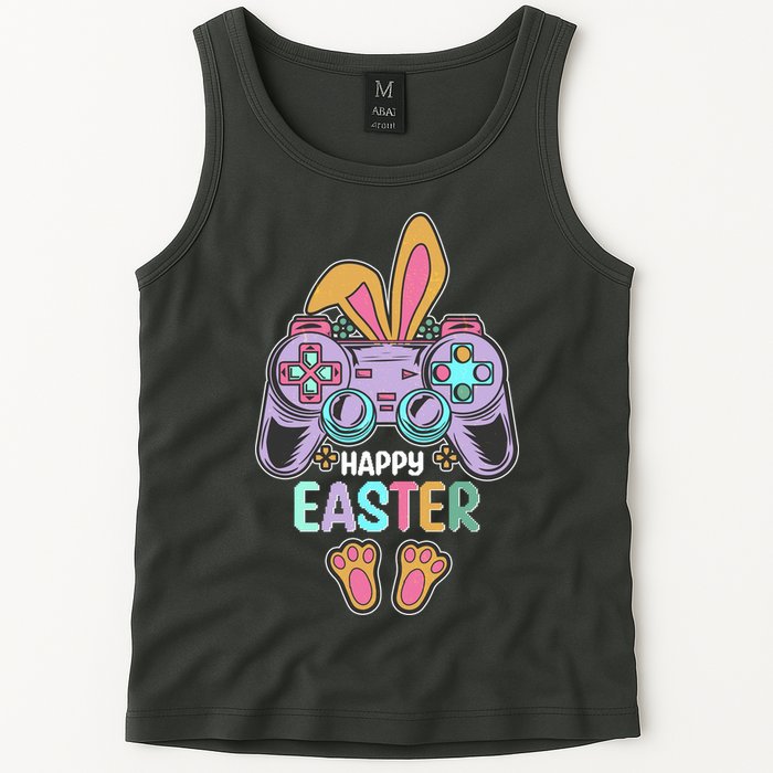 Funny Happy Easter Gamer Bunny Rabbit Controller Tank Top