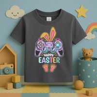 Funny Happy Easter Gamer Bunny Rabbit Controller Toddler T-Shirt