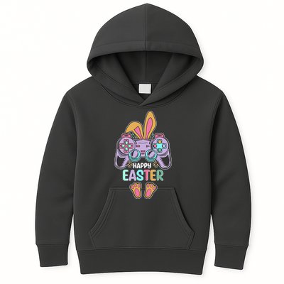 Funny Happy Easter Gamer Bunny Rabbit Controller Kids Hoodie