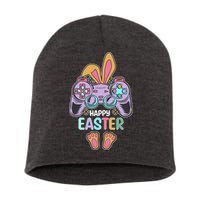 Funny Happy Easter Gamer Bunny Rabbit Controller Short Acrylic Beanie