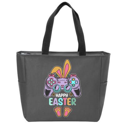 Funny Happy Easter Gamer Bunny Rabbit Controller Zip Tote Bag