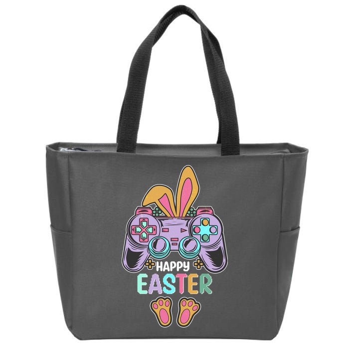Funny Happy Easter Gamer Bunny Rabbit Controller Zip Tote Bag