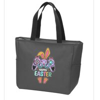 Funny Happy Easter Gamer Bunny Rabbit Controller Zip Tote Bag