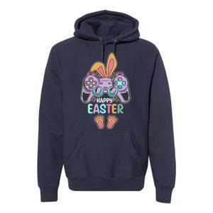 Funny Happy Easter Gamer Bunny Rabbit Controller Premium Hoodie