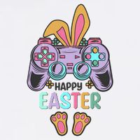 Funny Happy Easter Gamer Bunny Rabbit Controller Garment-Dyed Sweatshirt
