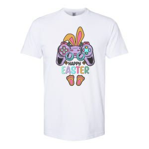 Funny Happy Easter Gamer Bunny Rabbit Controller Softstyle CVC T-Shirt