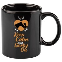 Fun Horseback Equestrian Quote Keep Calm And Derby On Gift 11oz C Handle Ceramic Mug