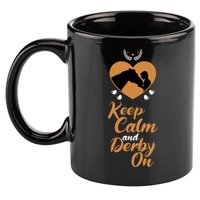 Fun Horseback Equestrian Quote Keep Calm And Derby On Gift 11oz C Handle Ceramic Mug