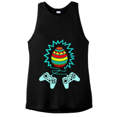 Funny Happy Easter Gamer Video Game Controller Egg Ladies PosiCharge Tri-Blend Wicking Tank