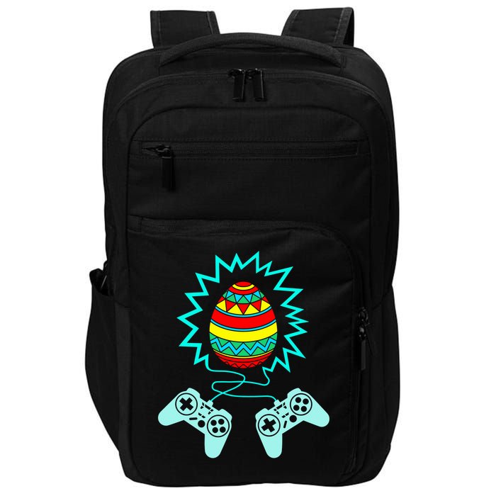 Funny Happy Easter Gamer Video Game Controller Egg Impact Tech Backpack