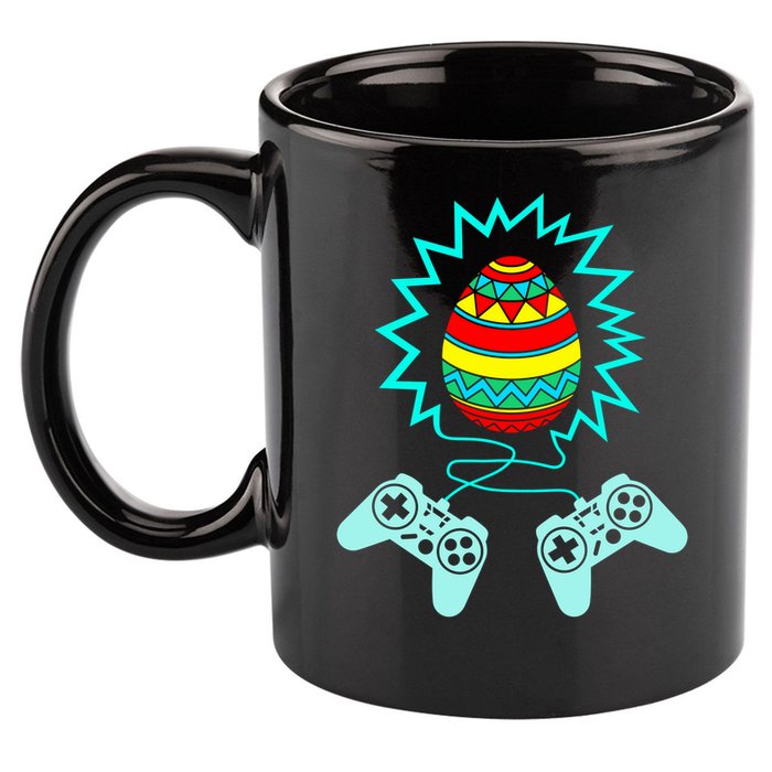 Funny Happy Easter Gamer Video Game Controller Egg 11oz C Handle Ceramic Mug
