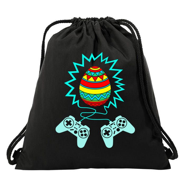 Funny Happy Easter Gamer Video Game Controller Egg Drawstring Bag