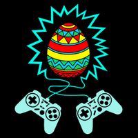 Funny Happy Easter Gamer Video Game Controller Egg Drawstring Bag