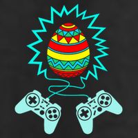 Funny Happy Easter Gamer Video Game Controller Egg Crop Fleece Hoodie
