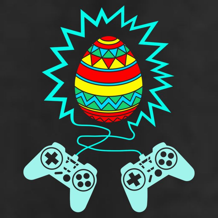 Funny Happy Easter Gamer Video Game Controller Egg Crop Fleece Hoodie