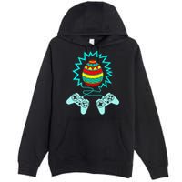 Funny Happy Easter Gamer Video Game Controller Egg Premium Pullover Hoodie