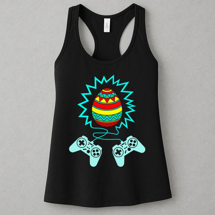 Funny Happy Easter Gamer Video Game Controller Egg Womens Tank Top