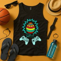 Funny Happy Easter Gamer Video Game Controller Egg Tank Top