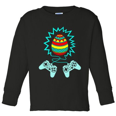 Funny Happy Easter Gamer Video Game Controller Egg Toddler Long Sleeve Shirt