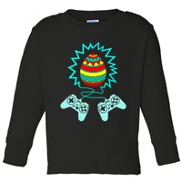 Funny Happy Easter Gamer Video Game Controller Egg Toddler Long Sleeve Shirt