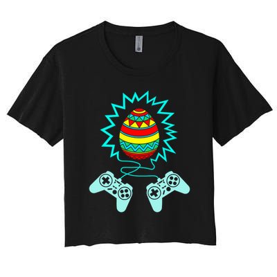 Funny Happy Easter Gamer Video Game Controller Egg Crop Top