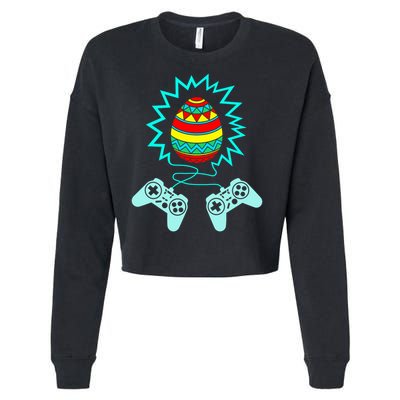 Funny Happy Easter Gamer Video Game Controller Egg Cropped Pullover Crew