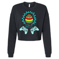 Funny Happy Easter Gamer Video Game Controller Egg Cropped Pullover Crew