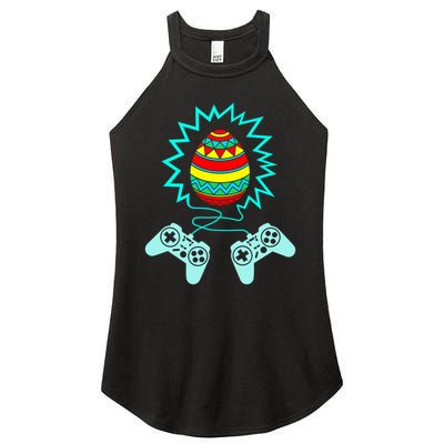 Funny Happy Easter Gamer Video Game Controller Egg Women's Perfect Tri Rocker Tank