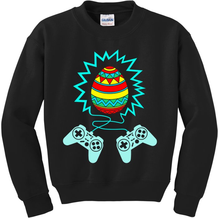 Funny Happy Easter Gamer Video Game Controller Egg Kids Sweatshirt