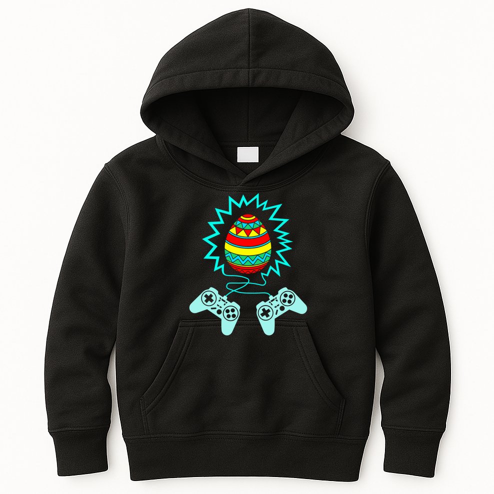 Funny Happy Easter Gamer Video Game Controller Egg Kids Hoodie