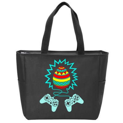 Funny Happy Easter Gamer Video Game Controller Egg Zip Tote Bag