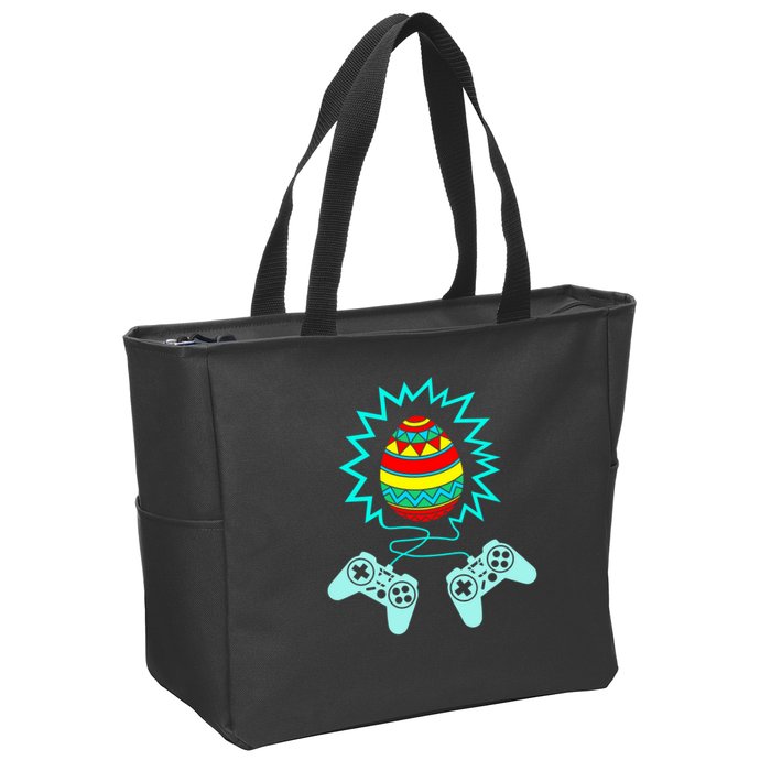 Funny Happy Easter Gamer Video Game Controller Egg Zip Tote Bag