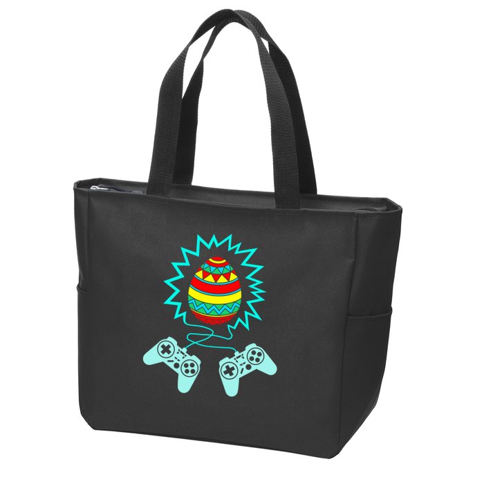 Funny Happy Easter Gamer Video Game Controller Egg Zip Tote Bag