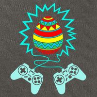 Funny Happy Easter Gamer Video Game Controller Egg Cotton Canvas Backpack