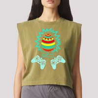 Funny Happy Easter Gamer Video Game Controller Egg Garment-Dyed Women's Muscle Tee