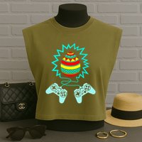 Funny Happy Easter Gamer Video Game Controller Egg Garment-Dyed Women's Muscle Tee