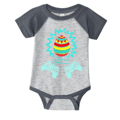 Funny Happy Easter Gamer Video Game Controller Egg Infant Baby Jersey Bodysuit