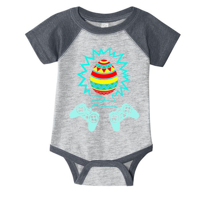 Funny Happy Easter Gamer Video Game Controller Egg Infant Baby Jersey Bodysuit