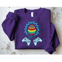 Funny Happy Easter Gamer Video Game Controller Egg Sweatshirt