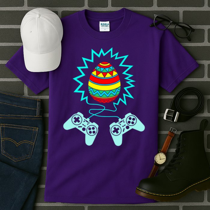 Funny Happy Easter Gamer Video Game Controller Egg Tall T-Shirt