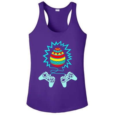 Funny Happy Easter Gamer Video Game Controller Egg Ladies PosiCharge Competitor Racerback Tank